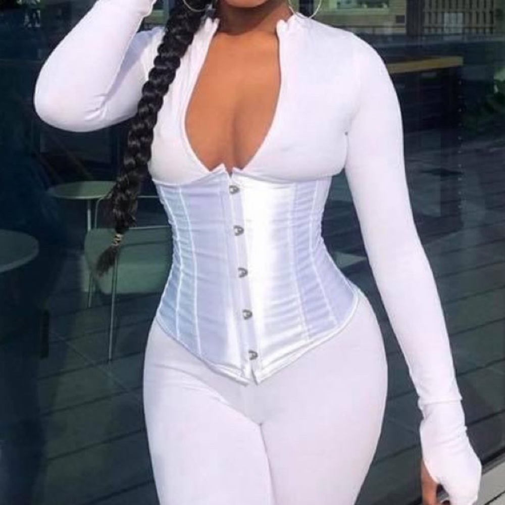 White Corset Jumpsuit